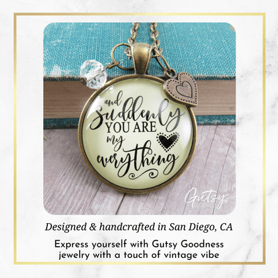 Gutsy Goodness First Mothers Day Necklace Suddenly You are My Everything Mom Jewelry - Gutsy Goodness;First Mothers Day Necklace Suddenly You Are My Everything Mom Jewelry - Gutsy Goodness Handmade Jewelry Gifts