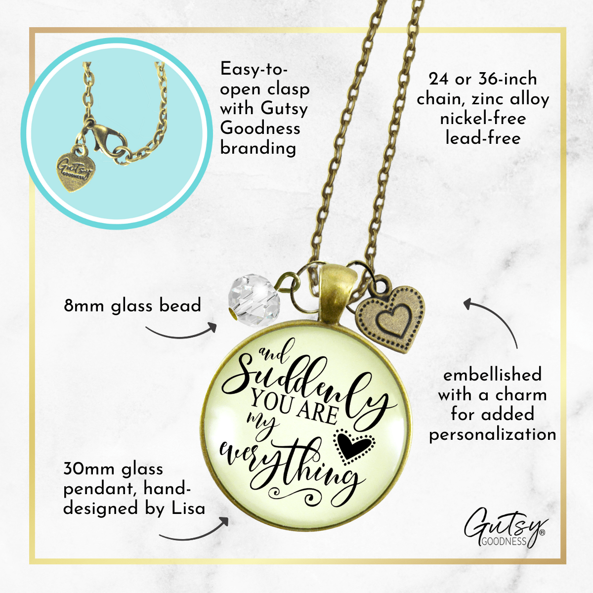 Gutsy Goodness Girlfriend Wife Special Woman Necklace From Man Sentimental Gift - Gutsy Goodness Handmade Jewelry;Girlfriend Wife Special Woman Necklace From Man Sentimental Gift - Gutsy Goodness Handmade Jewelry Gifts