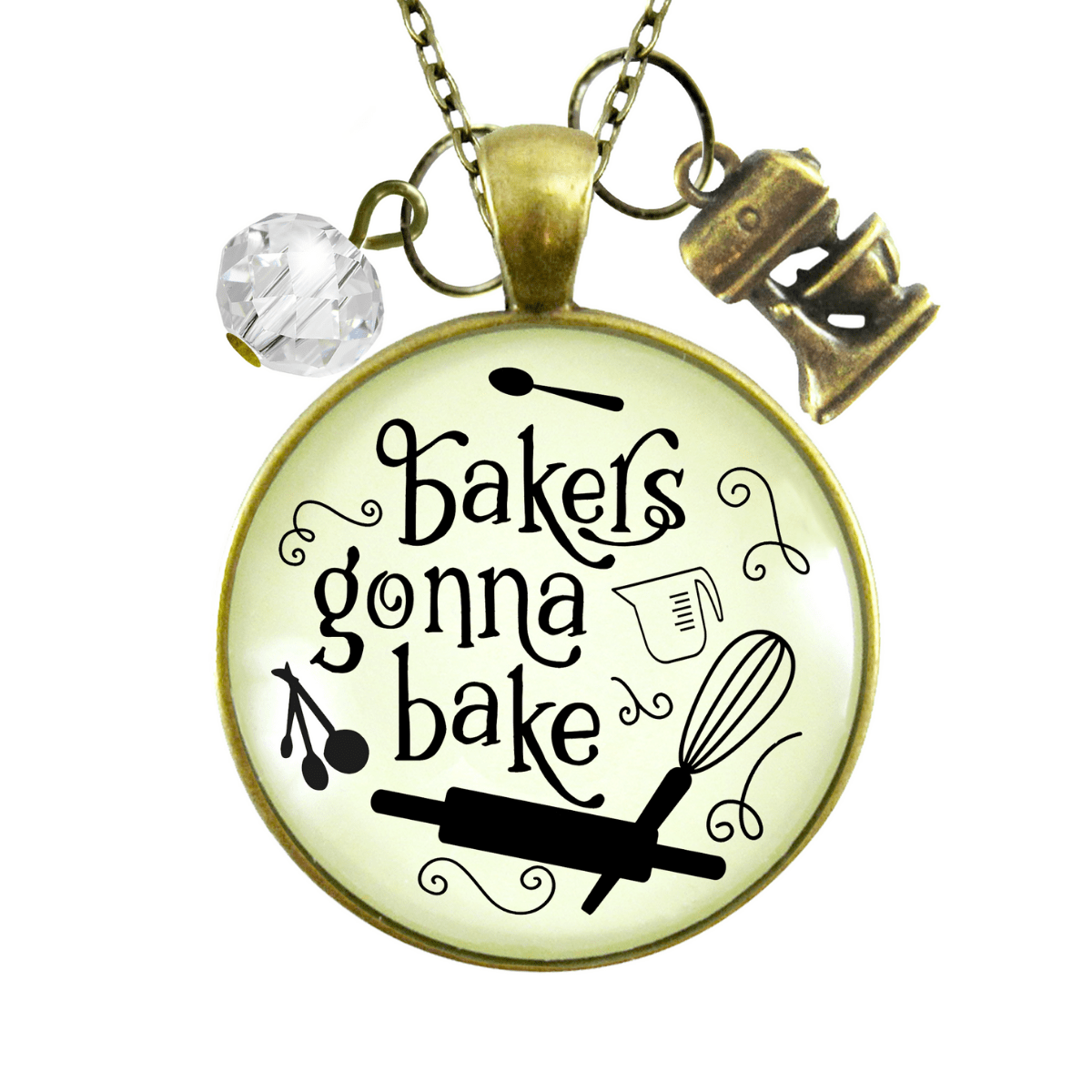 Baking Necklace Bakers Gonna Bake Cake Pastry Foodie Lover Womens Gift Jewelry - Gutsy Goodness