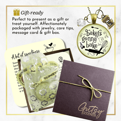 Baking Necklace Bakers Gonna Bake Cake Pastry Foodie Lover Womens Gift Jewelry - Gutsy Goodness
