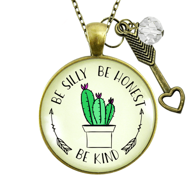 Gutsy Goodness Kindness Necklace Be Silly Be Honest Kind Boho Chic Southwestern Cactus Jewelry - Gutsy Goodness Handmade Jewelry;Kindness Necklace Be Silly Be Honest Kind Boho Chic Southwestern Cactus Jewelry - Gutsy Goodness Handmade Jewelry Gifts