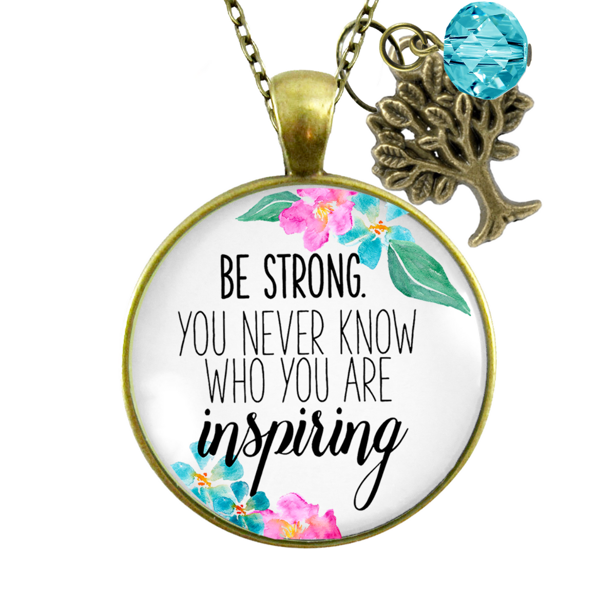 Gutsy Goodness Inspirational Necklace Be Strong You Never Know Meaningful Jewelry - Gutsy Goodness Handmade Jewelry;Inspirational Necklace Be Strong You Never Know Meaningful Jewelry - Gutsy Goodness Handmade Jewelry Gifts