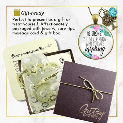 Gutsy Goodness Inspirational Necklace Be Strong You Never Know Meaningful Jewelry - Gutsy Goodness Handmade Jewelry;Inspirational Necklace Be Strong You Never Know Meaningful Jewelry - Gutsy Goodness Handmade Jewelry Gifts