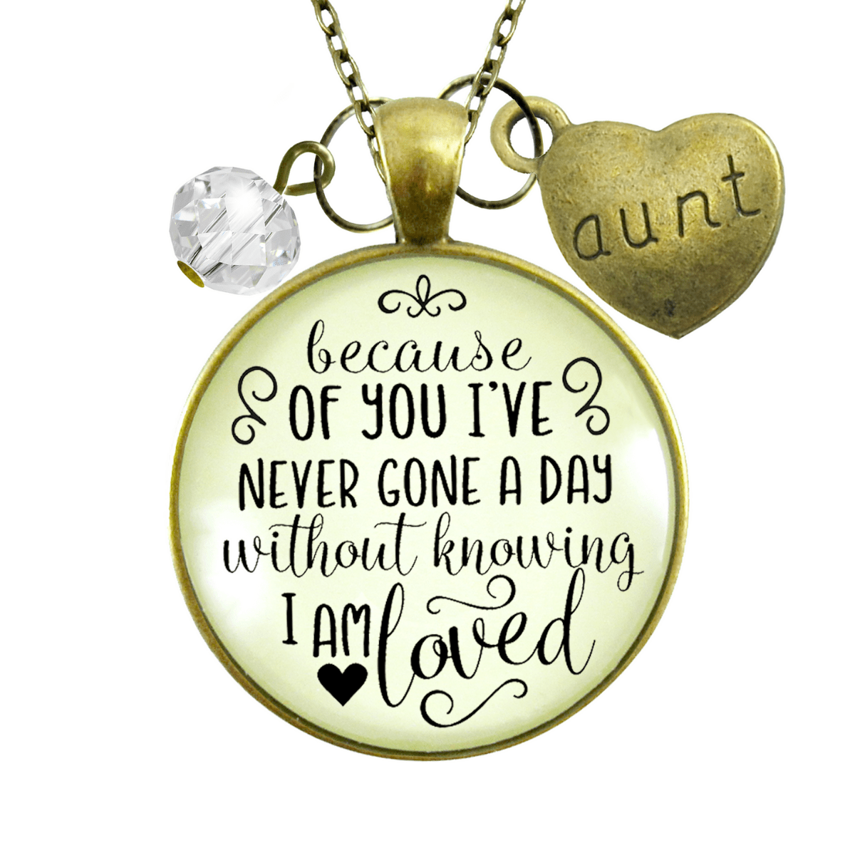Gutsy Goodness Aunt Necklace Because of Your Love Meaningful Gift Family Jewelry - Gutsy Goodness Handmade Jewelry;Aunt Necklace Because Of Your Love Meaningful Gift Family Jewelry - Gutsy Goodness Handmade Jewelry Gifts
