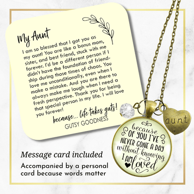 Gutsy Goodness Aunt Necklace Because of Your Love Meaningful Gift Family Jewelry - Gutsy Goodness Handmade Jewelry;Aunt Necklace Because Of Your Love Meaningful Gift Family Jewelry - Gutsy Goodness Handmade Jewelry Gifts