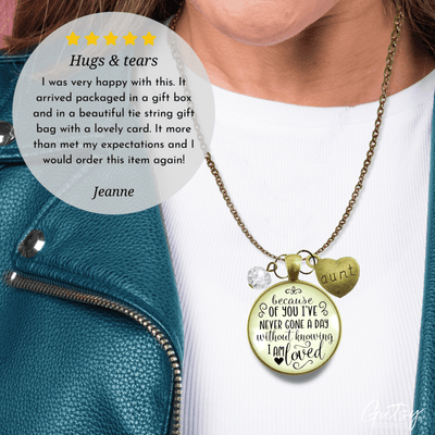 Gutsy Goodness Aunt Necklace Because of Your Love Meaningful Gift Family Jewelry - Gutsy Goodness Handmade Jewelry;Aunt Necklace Because Of Your Love Meaningful Gift Family Jewelry - Gutsy Goodness Handmade Jewelry Gifts