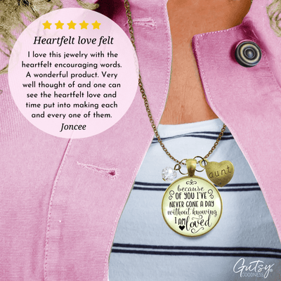 Gutsy Goodness Aunt Necklace Because of Your Love Meaningful Gift Family Jewelry - Gutsy Goodness Handmade Jewelry;Aunt Necklace Because Of Your Love Meaningful Gift Family Jewelry - Gutsy Goodness Handmade Jewelry Gifts