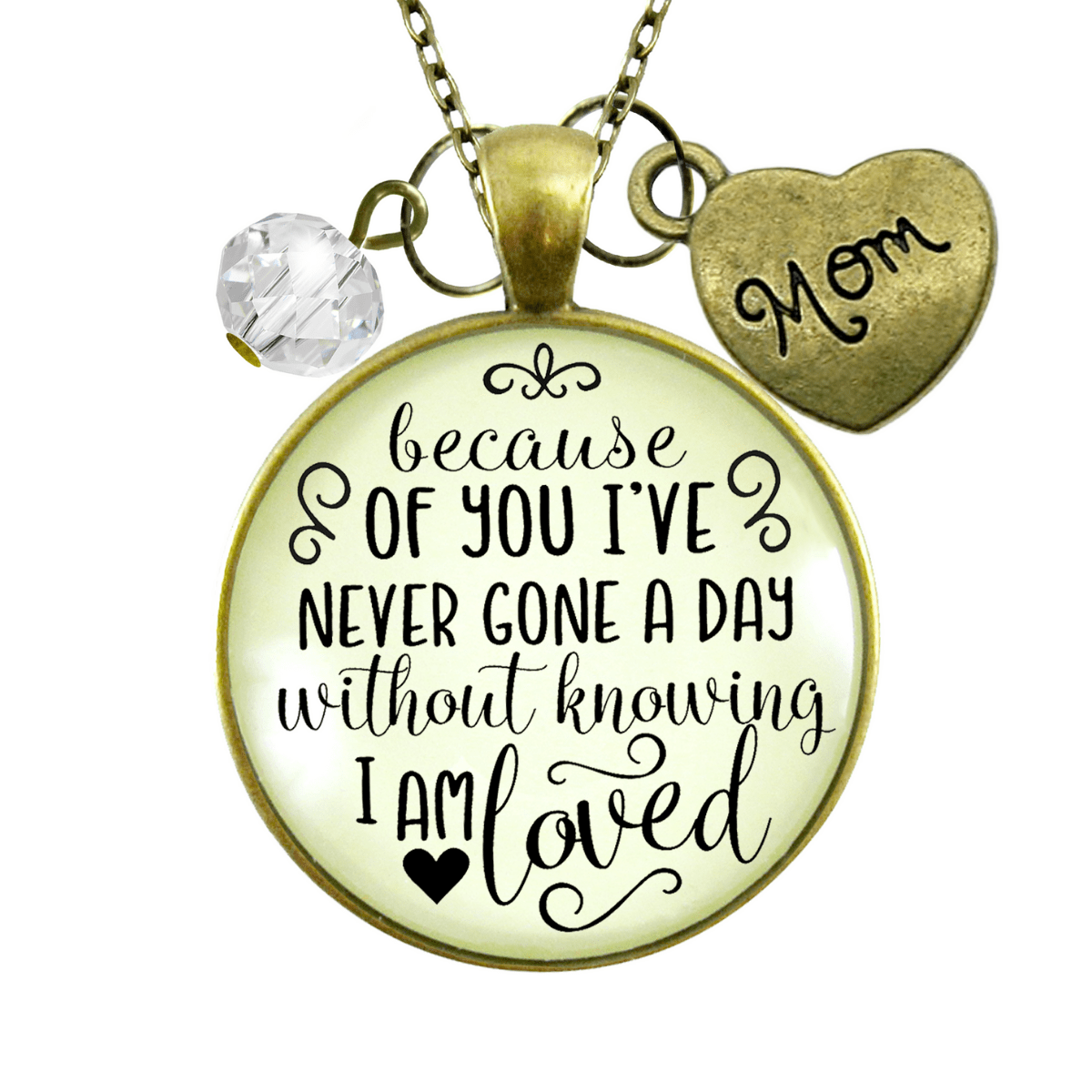 Gutsy Goodness Mom Necklace Because Of Your Love Gift from Blessed Daughter Jewelry - Gutsy Goodness Handmade Jewelry;Mom Necklace Because Of Your Love Gift From Blessed Daughter Jewelry - Gutsy Goodness Handmade Jewelry Gifts