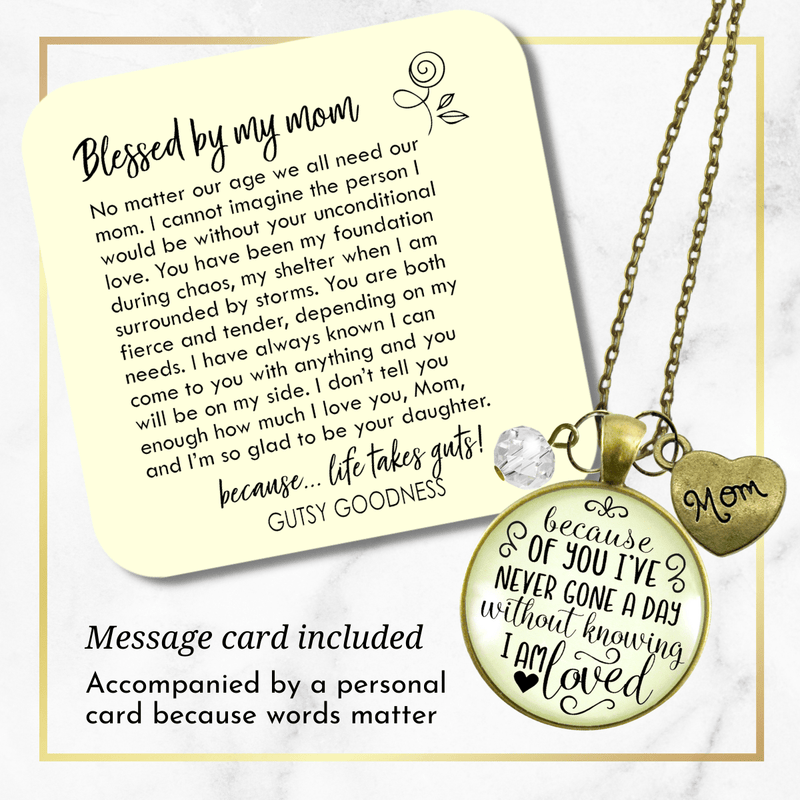 Gutsy Goodness Mom Necklace Because Of Your Love Gift from Blessed Daughter Jewelry - Gutsy Goodness Handmade Jewelry;Mom Necklace Because Of Your Love Gift From Blessed Daughter Jewelry - Gutsy Goodness Handmade Jewelry Gifts
