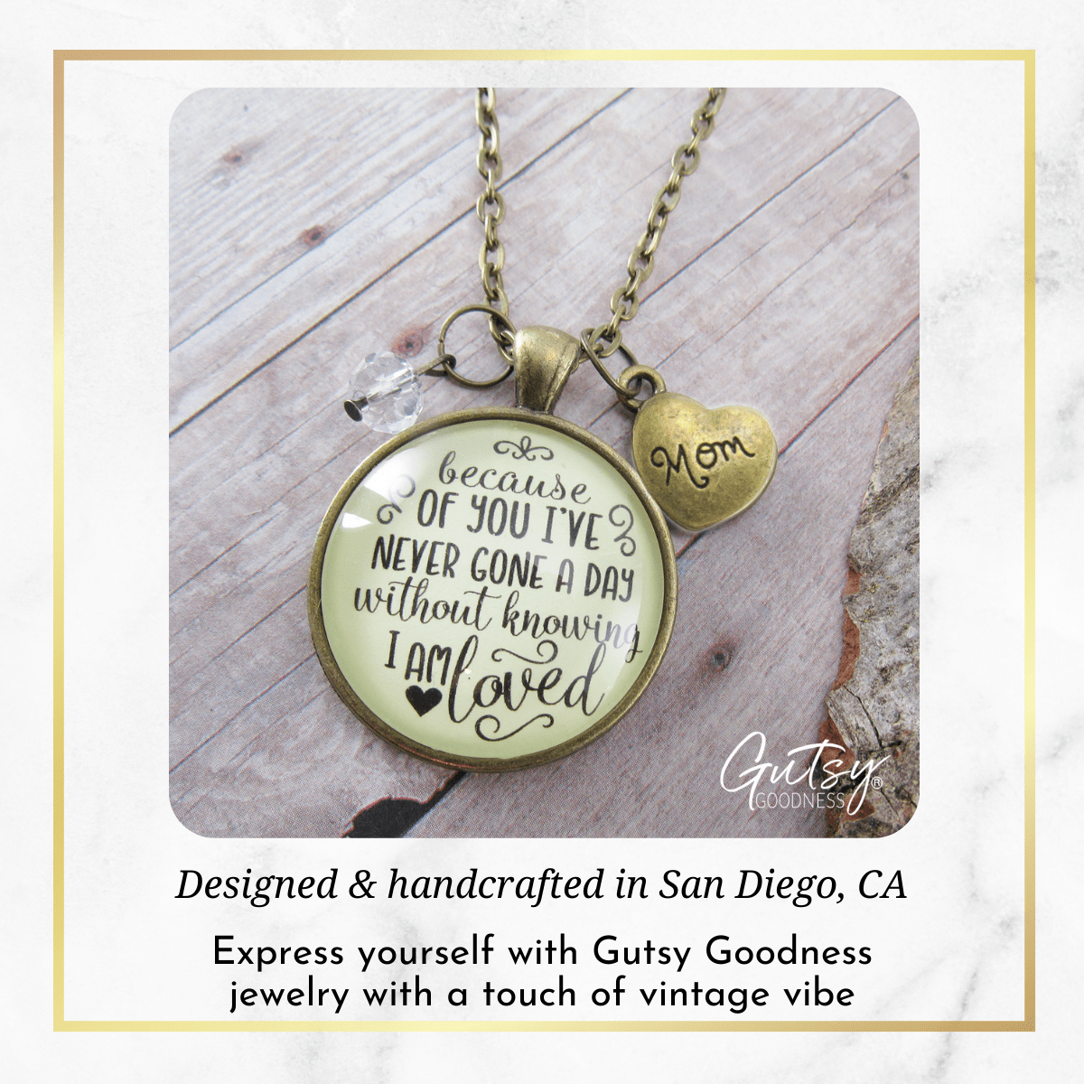 Gutsy Goodness Mom Necklace Because Of Your Love Gift from Blessed Daughter Jewelry - Gutsy Goodness Handmade Jewelry;Mom Necklace Because Of Your Love Gift From Blessed Daughter Jewelry - Gutsy Goodness Handmade Jewelry Gifts