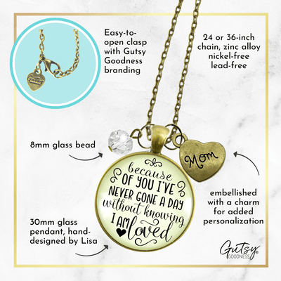 Gutsy Goodness Mom Necklace Because Of Your Love Gift from Blessed Daughter Jewelry - Gutsy Goodness Handmade Jewelry;Mom Necklace Because Of Your Love Gift From Blessed Daughter Jewelry - Gutsy Goodness Handmade Jewelry Gifts