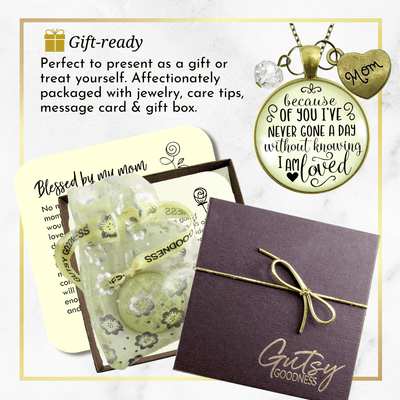 Gutsy Goodness Mom Necklace Because Of Your Love Gift from Blessed Daughter Jewelry - Gutsy Goodness Handmade Jewelry;Mom Necklace Because Of Your Love Gift From Blessed Daughter Jewelry - Gutsy Goodness Handmade Jewelry Gifts