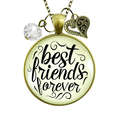Gutsy Goodness BFF Heart Necklace Best Friends Forever Always Handmade Jewelry - Gutsy Goodness;Bff Heart Necklace Best Friends Forever Always Handmade Jewelry - Gutsy Goodness Handmade Jewelry Gifts