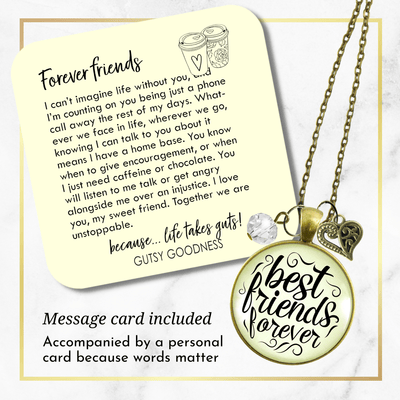 Gutsy Goodness BFF Heart Necklace Best Friends Forever Always Handmade Jewelry - Gutsy Goodness;Bff Heart Necklace Best Friends Forever Always Handmade Jewelry - Gutsy Goodness Handmade Jewelry Gifts