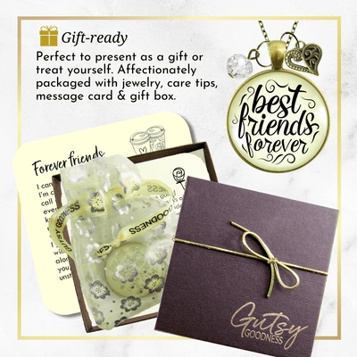 Gutsy Goodness BFF Heart Necklace Best Friends Forever Always Handmade Jewelry - Gutsy Goodness;Bff Heart Necklace Best Friends Forever Always Handmade Jewelry - Gutsy Goodness Handmade Jewelry Gifts