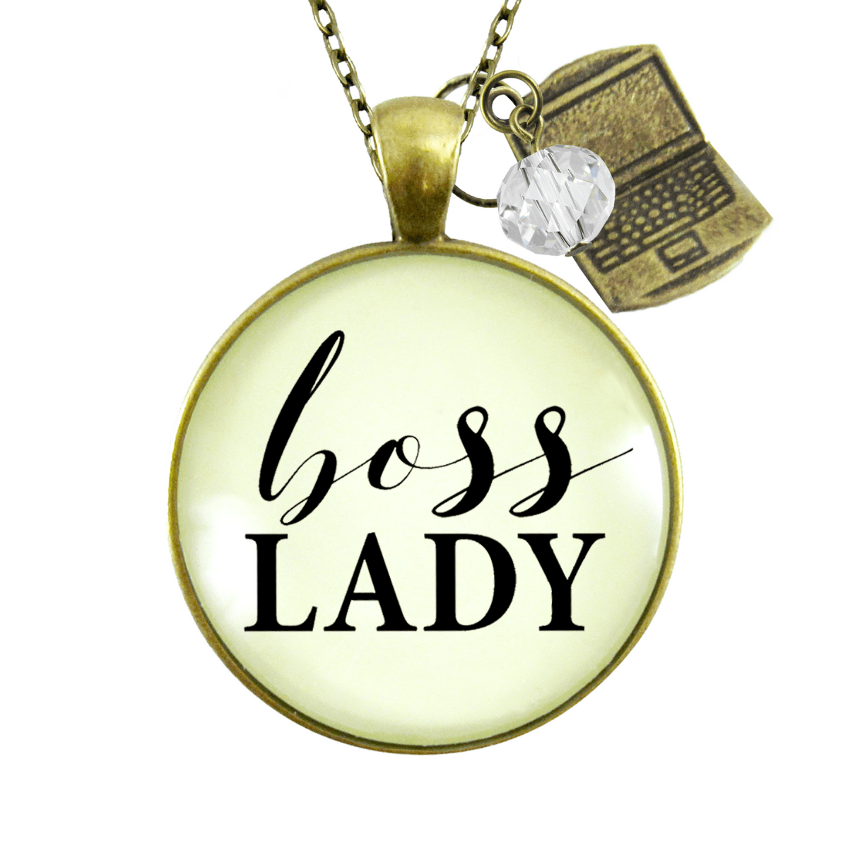 Gutsy Goodness Boss Lady Necklace Empowered Word Working Women Gift Charm - Gutsy Goodness Handmade Jewelry;Boss Lady Necklace Empowered Word Working Women Gift Charm - Gutsy Goodness Handmade Jewelry Gifts