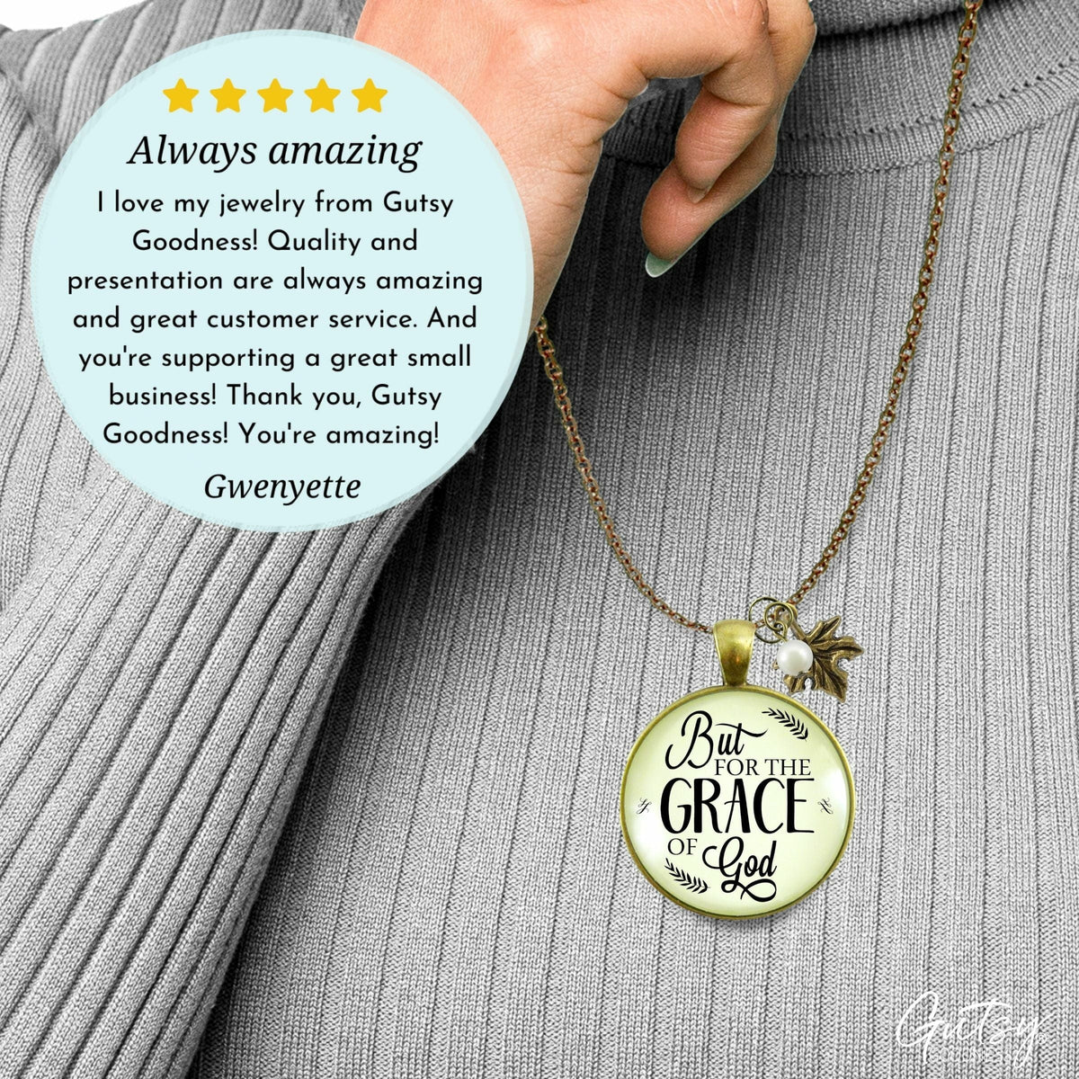 Faith Necklace But For The Grace of God Inspirational Encouragement Jewelry - Gutsy Goodness Handmade Jewelry;Faith Necklace But For The Grace Of God Inspirational Encouragement Jewelry - Gutsy Goodness Handmade Jewelry Gifts