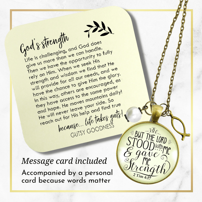 Gutsy Goodness Faith Necklace He Stood By and Gave Strength Encouragement Faith Jewelry - Gutsy Goodness;Faith Necklace He Stood By And Gave Strength Encouragement Faith Jewelry - Gutsy Goodness Handmade Jewelry Gifts