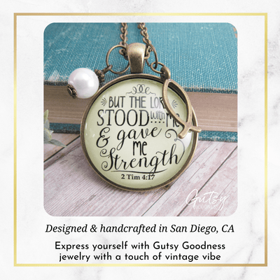 Gutsy Goodness Faith Necklace He Stood By and Gave Strength Encouragement Faith Jewelry - Gutsy Goodness;Faith Necklace He Stood By And Gave Strength Encouragement Faith Jewelry - Gutsy Goodness Handmade Jewelry Gifts