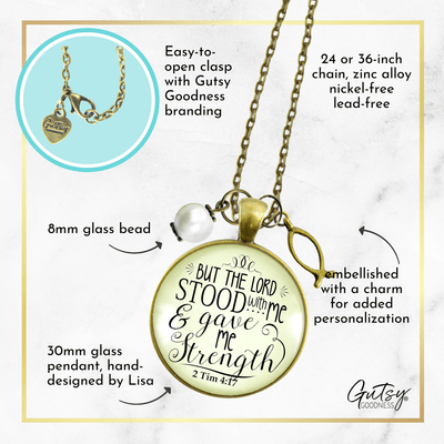 Gutsy Goodness Faith Necklace He Stood By and Gave Strength Encouragement Faith Jewelry - Gutsy Goodness;Faith Necklace He Stood By And Gave Strength Encouragement Faith Jewelry - Gutsy Goodness Handmade Jewelry Gifts