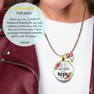 Gutsy Goodness Always Have Hope Bible Necklace Pendant Psalm Quote Theme Anchor - Gutsy Goodness Handmade Jewelry;Always Have Hope Bible Necklace Pendant Psalm Quote Theme Anchor - Gutsy Goodness Handmade Jewelry Gifts