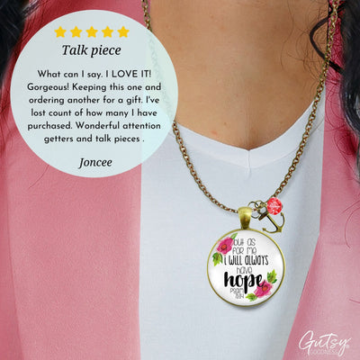Gutsy Goodness Always Have Hope Bible Necklace Pendant Psalm Quote Theme Anchor - Gutsy Goodness Handmade Jewelry;Always Have Hope Bible Necklace Pendant Psalm Quote Theme Anchor - Gutsy Goodness Handmade Jewelry Gifts