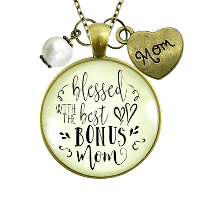 Gutsy Goodness Best Bonus Mom Necklace Thank You Mother Womens Jewelry Gift - Gutsy Goodness Handmade Jewelry;Best Bonus Mom Necklace Thank You Mother Womens Jewelry Gift - Gutsy Goodness Handmade Jewelry Gifts
