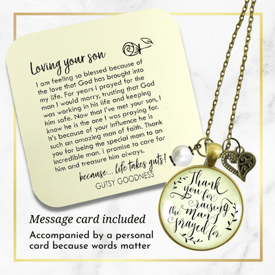 Gutsy Goodness To Her Mother in Law Necklace Thank You Man I Prayed For Christian Wedding Gift - Gutsy Goodness Handmade Jewelry;To Her Mother In Law Necklace Thank You Man I Prayed For Christian Wedding Gift - Gutsy Goodness Handmade Jewelry Gifts