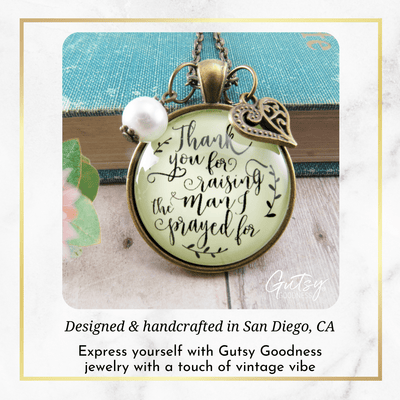 Gutsy Goodness To Her Mother in Law Necklace Thank You Man I Prayed For Christian Wedding Gift - Gutsy Goodness Handmade Jewelry;To Her Mother In Law Necklace Thank You Man I Prayed For Christian Wedding Gift - Gutsy Goodness Handmade Jewelry Gifts