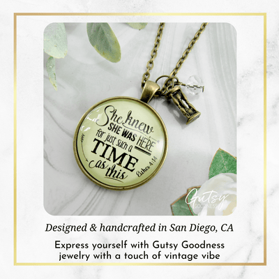 Gutsy Goodness She Was Here for Such a Time Hourglass Necklace Faith Jewelry - Gutsy Goodness;She Was Here For Such A Time Hourglass Necklace Faith Jewelry - Gutsy Goodness Handmade Jewelry Gifts