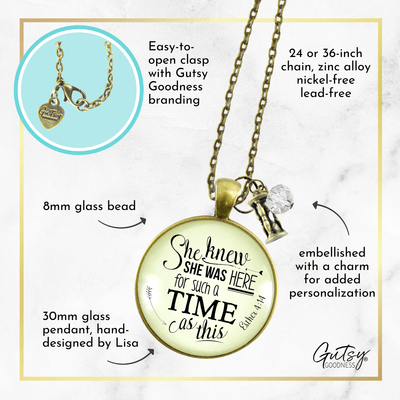 Gutsy Goodness She Was Here for Such a Time Hourglass Necklace Faith Jewelry - Gutsy Goodness;She Was Here For Such A Time Hourglass Necklace Faith Jewelry - Gutsy Goodness Handmade Jewelry Gifts