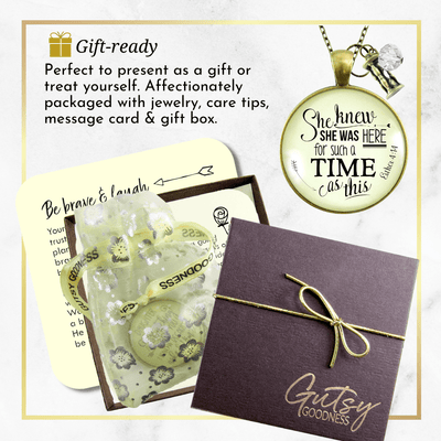 Gutsy Goodness She Was Here for Such a Time Hourglass Necklace Faith Jewelry - Gutsy Goodness;She Was Here For Such A Time Hourglass Necklace Faith Jewelry - Gutsy Goodness Handmade Jewelry Gifts