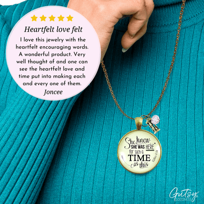 Gutsy Goodness She Was Here for Such a Time Hourglass Necklace Faith Jewelry - Gutsy Goodness;She Was Here For Such A Time Hourglass Necklace Faith Jewelry - Gutsy Goodness Handmade Jewelry Gifts