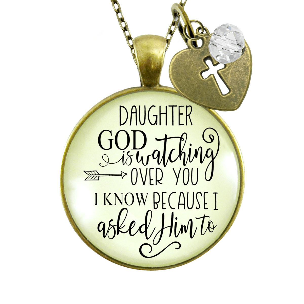 Gutsy Goodness To Daughter Necklace He is Watching Over You Love From Mom Jewelry Gift - Gutsy Goodness Handmade Jewelry;To Daughter Necklace He Is Watching Over You Love From Mom Jewelry Gift - Gutsy Goodness Handmade Jewelry Gifts