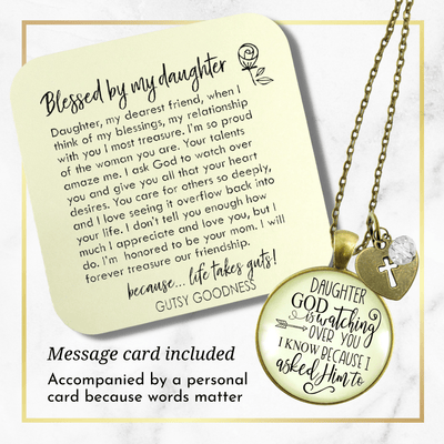 Gutsy Goodness To Daughter Necklace He is Watching Over You Love From Mom Jewelry Gift - Gutsy Goodness Handmade Jewelry;To Daughter Necklace He Is Watching Over You Love From Mom Jewelry Gift - Gutsy Goodness Handmade Jewelry Gifts