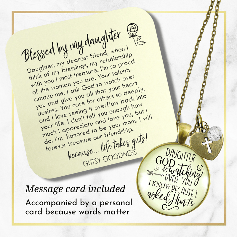 Gutsy Goodness To Daughter Necklace He is Watching Over You Love From Mom Jewelry Gift - Gutsy Goodness Handmade Jewelry;To Daughter Necklace He Is Watching Over You Love From Mom Jewelry Gift - Gutsy Goodness Handmade Jewelry Gifts