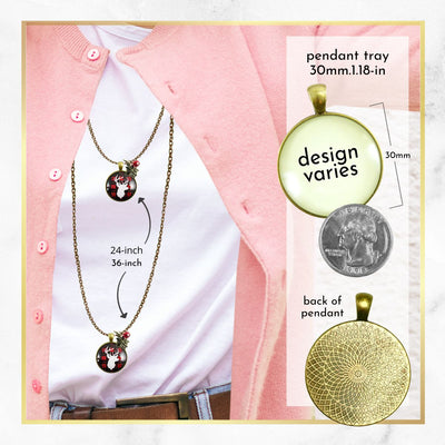 Deer Necklace Antlers Hunter Red Plaid Christmas Jewelry Holiday Gift  Necklace - Gutsy Goodness Handmade Jewelry