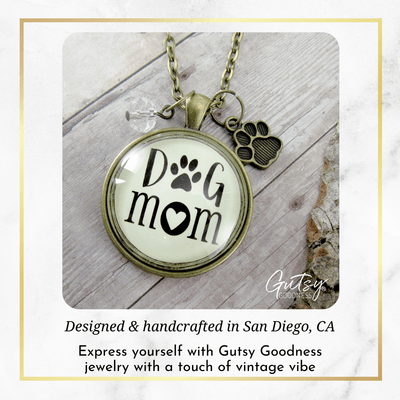 Gutsy Goodness Dog Mom Necklace Friendship Jewelry BFF Paw Print Charm - Gutsy Goodness Handmade Jewelry;Dog Mom Necklace Friendship Jewelry Bff Paw Print Charm - Gutsy Goodness Handmade Jewelry Gifts