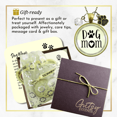 Gutsy Goodness Dog Mom Necklace Friendship Jewelry BFF Paw Print Charm - Gutsy Goodness Handmade Jewelry;Dog Mom Necklace Friendship Jewelry Bff Paw Print Charm - Gutsy Goodness Handmade Jewelry Gifts