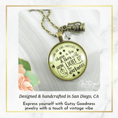 Gutsy Goodness Firefly Necklace Dreams Like Fireflies Southern Rustic Country Womens Jewelry - Gutsy Goodness Handmade Jewelry;Firefly Necklace Dreams Like Fireflies Southern Rustic Country Womens Jewelry - Gutsy Goodness Handmade Jewelry Gifts