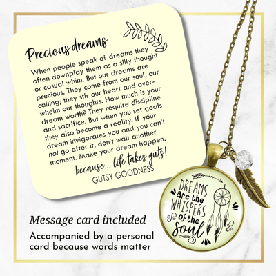 Gutsy Goodness Dreamcatcher Necklace Dreams are Whispers Boho Style Tassel Charm - Gutsy Goodness Handmade Jewelry;Dreamcatcher Necklace Dreams Are Whispers Boho Style Tassel Charm - Gutsy Goodness Handmade Jewelry Gifts