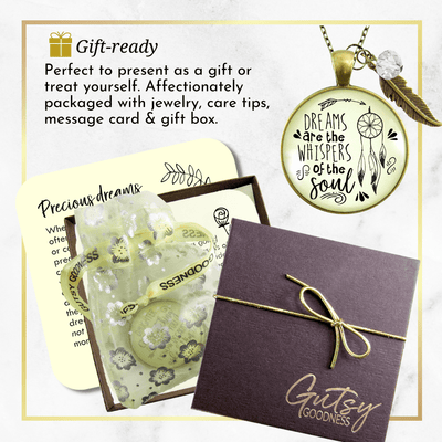 Gutsy Goodness Dreamcatcher Necklace Dreams are Whispers Boho Style Tassel Charm - Gutsy Goodness Handmade Jewelry;Dreamcatcher Necklace Dreams Are Whispers Boho Style Tassel Charm - Gutsy Goodness Handmade Jewelry Gifts