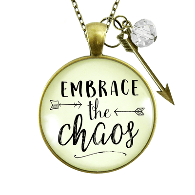 Gutsy Goodness Embrace the Chaos Necklace Motivational Boho Jewelry Arrow Charm - Gutsy Goodness;Embrace The Chaos Necklace Motivational Boho Jewelry Arrow Charm - Gutsy Goodness Handmade Jewelry Gifts