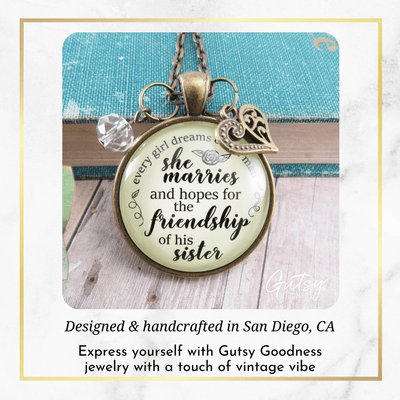 Gutsy Goodness Sister-In-Law Necklace Dreams New Sister Wedding Day Gift from Bride - Gutsy Goodness;Sister-In-Law Necklace Dreams New Sister Wedding Day Gift From Bride - Gutsy Goodness Handmade Jewelry Gifts