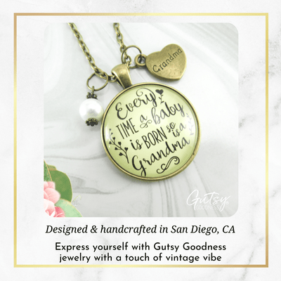 Gutsy Goodness New Grandma Necklace Every Time Baby Born Jewelry Gift from Daughter - Gutsy Goodness Handmade Jewelry;New Grandma Necklace Every Time Baby Born Jewelry Gift From Daughter - Gutsy Goodness Handmade Jewelry Gifts