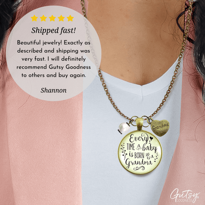 Gutsy Goodness New Grandma Necklace Every Time Baby Born Jewelry Gift from Daughter - Gutsy Goodness Handmade Jewelry;New Grandma Necklace Every Time Baby Born Jewelry Gift From Daughter - Gutsy Goodness Handmade Jewelry Gifts