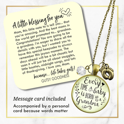 Gutsy Goodness Pregnancy Announcement Grandma Necklace Every Time Reveal Baby Gift - Gutsy Goodness Handmade Jewelry;Pregnancy Announcement Grandma Necklace Every Time Reveal Baby Gift - Gutsy Goodness Handmade Jewelry Gifts