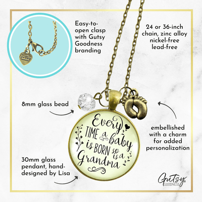 Gutsy Goodness Pregnancy Announcement Grandma Necklace Every Time Reveal Baby Gift - Gutsy Goodness Handmade Jewelry;Pregnancy Announcement Grandma Necklace Every Time Reveal Baby Gift - Gutsy Goodness Handmade Jewelry Gifts