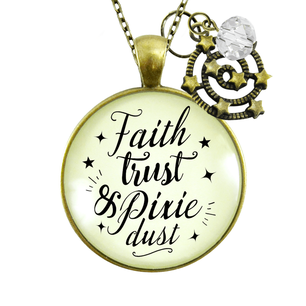 Gutsy Goodness Faith Trust Pixie Dust Fairy Tale Necklace Whimsical Fun Jewelry - Gutsy Goodness Handmade Jewelry;Faith Trust Pixie Dust Fairy Tale Necklace Whimsical Fun Jewelry - Gutsy Goodness Handmade Jewelry Gifts