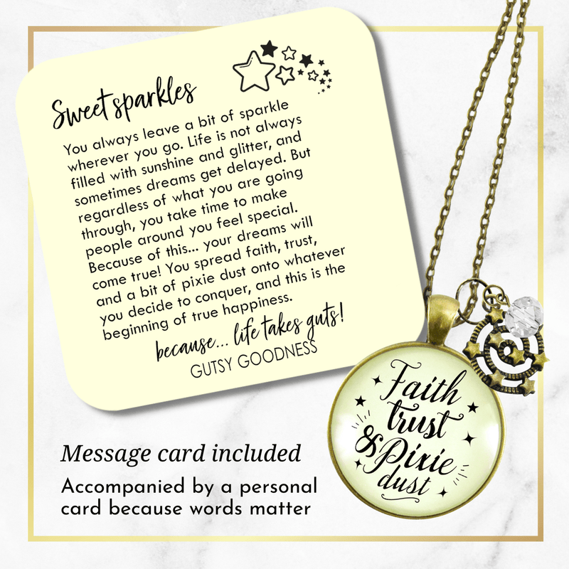 Gutsy Goodness Faith Trust Pixie Dust Fairy Tale Necklace Whimsical Fun Jewelry - Gutsy Goodness Handmade Jewelry;Faith Trust Pixie Dust Fairy Tale Necklace Whimsical Fun Jewelry - Gutsy Goodness Handmade Jewelry Gifts